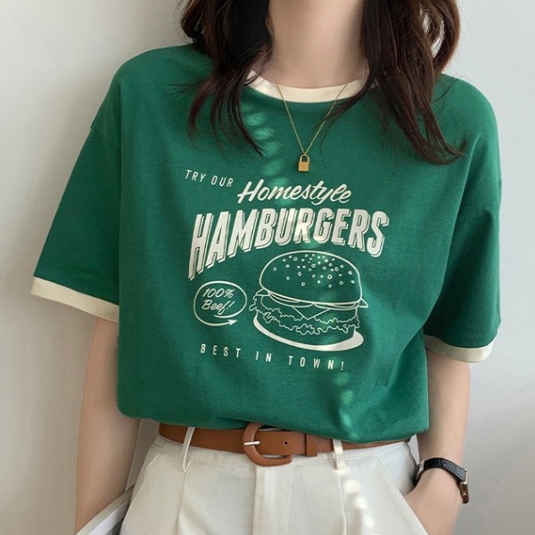 (수입) 햄버거즈 인 타운 루즈핏 티셔츠-8025