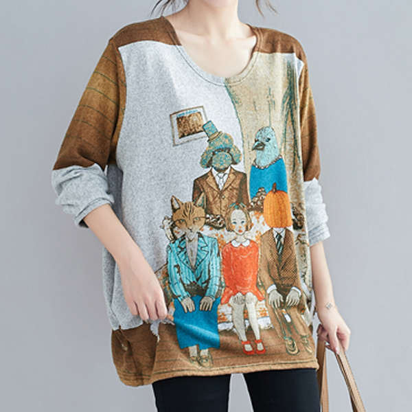 (수입) 동물 가족 패밀리 티셔츠-1279